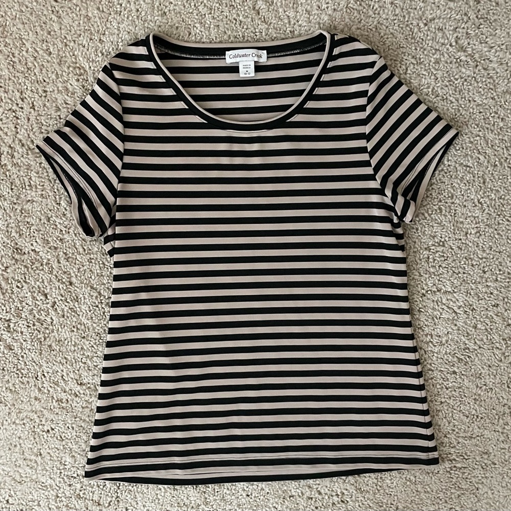 Coldwater Creek Striped Tee in size Medium